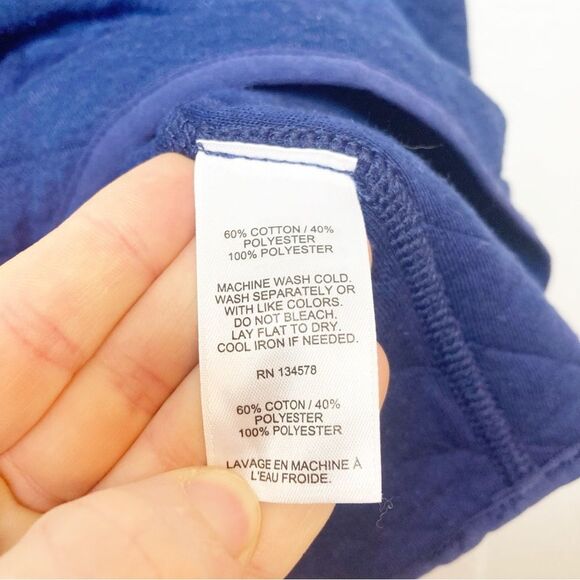 Vineyard Vines Holiday Fair Isle Fleece Pullover Sweater Snap Blue M - Picture 6 of 6